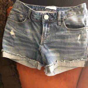 Express distressed Jean shorts